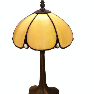 Lampe à poser Tiffany base avec forme Virginia Série D-20cm LG212782B
