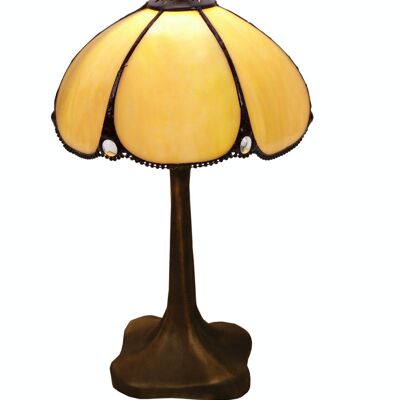 Lampada da tavolo Tiffany base con forma Virginia Serie D-20cm LG212782B