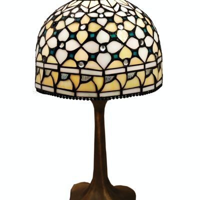 Lampada da tavolo Tiffany base sagomata Serie Queen D-20cm LG213882B