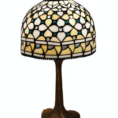 Lampada da tavolo Tiffany base sagomata Serie Queen D-20cm LG213882B