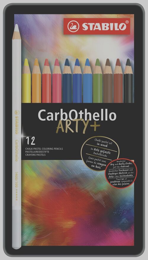 Cayons pastel - Boîte métal x 12 STABILO CarbOthello ARTY+