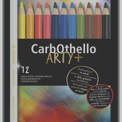 Cayones pastel - Caja metálica x 12 STABILO CarbOthello ARTY+