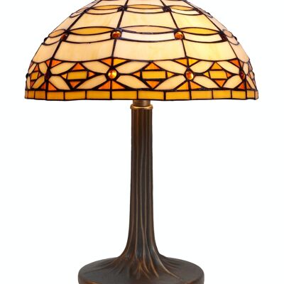 Lampe à poser Tiffany base arbre Ivoire Série D-40cm LG225300M
