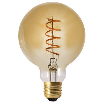 Ampoule LED Globe pm twist 8W E27 ambre D9,5 H13,6cm dimmable