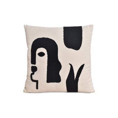 Coussin Art naturel noir 40x40cm