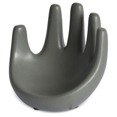 Déco Coupelle Main ceramic gris lichen vert L14 P11,5 H12cm