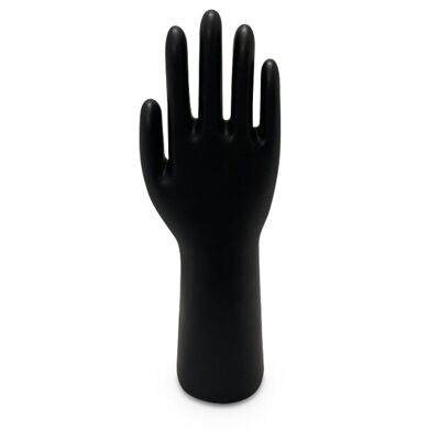Déco main ceramic noir L11,6 P6,5 H31,7cm