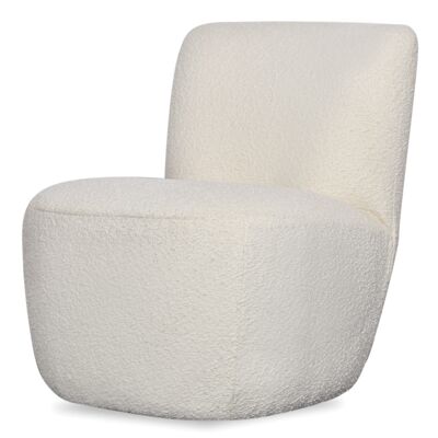 Fauteuil Eve tissu bouclette naturelle L58 P73 H71cm