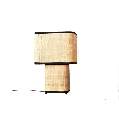 Lampe Germaine rafia noire D20 H32cm