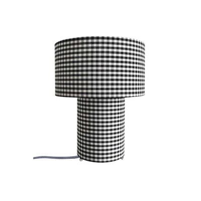 Lampe Saturne pm à carreaux noirs D23 H28cm