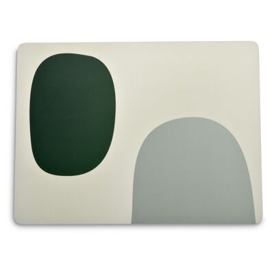 Set de table rectangle rigide Découpage vert thym 30x40cm