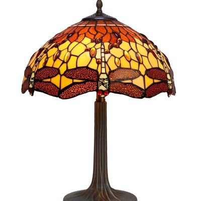 Lampe de table Tiffany base d'arbre Belle Ambre Série D-40cm LG232300M
