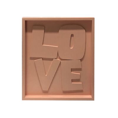 Tableau 3D Love  nude L32 P2,5 H40cm