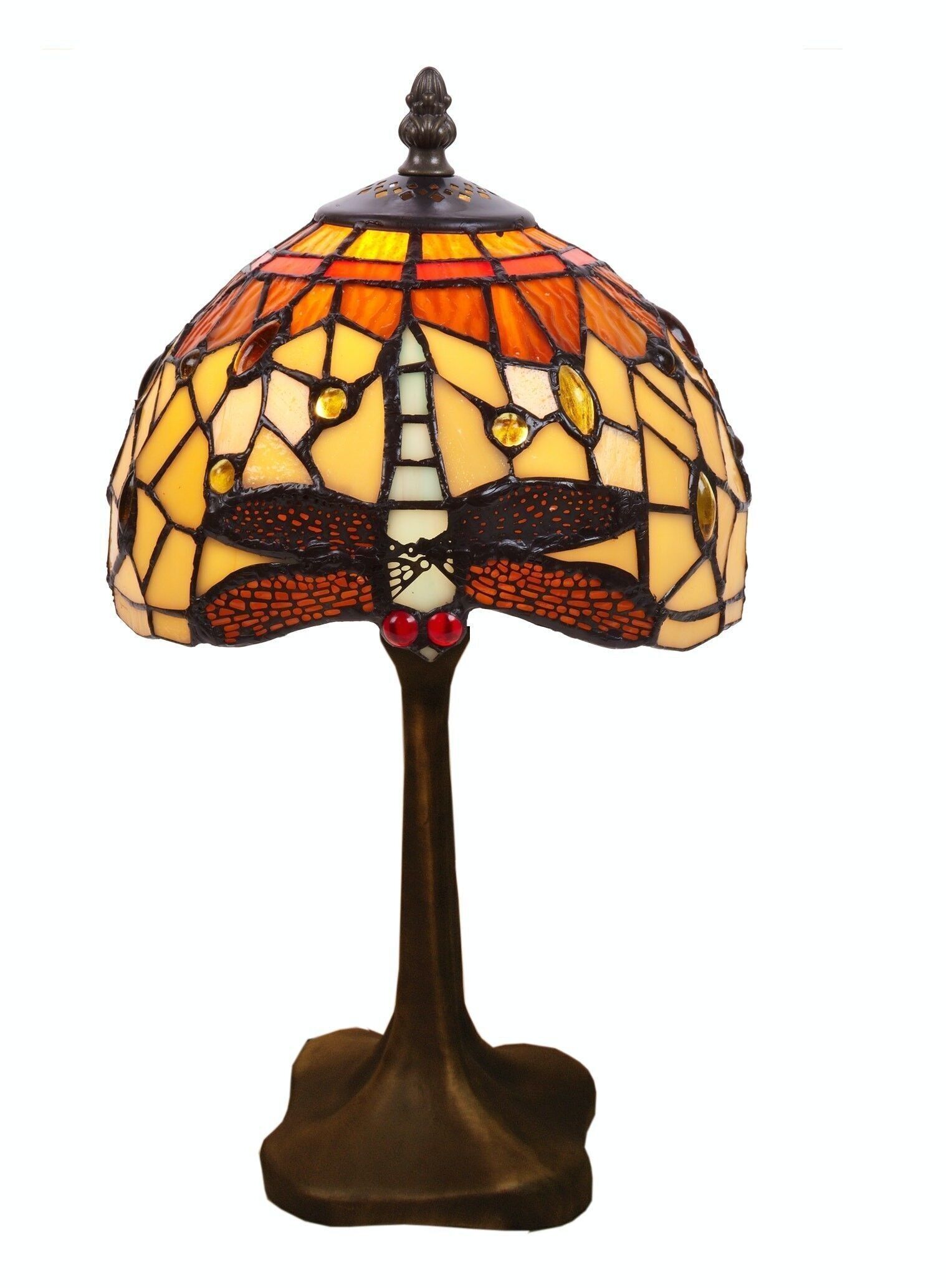 Sobremesa Tiffany base con forma Serie Belle Amber D-20cm LG232882B