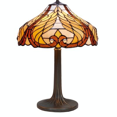 Lampe de table Tiffany base d'arbre Série Dalí D-45cm LG238300M