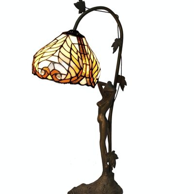 Lampada da tavolo Tiffany base figura Dalí Serie D-20cm luce diretta LG238887B