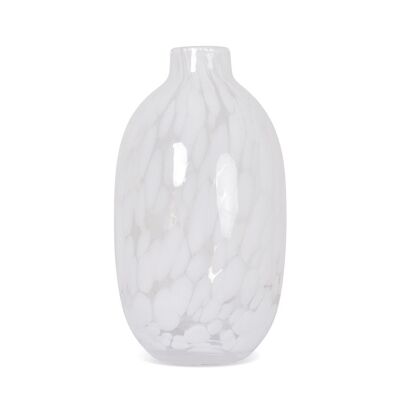 Vase Alan léopard blanc D11 H20cm