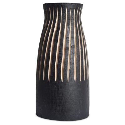 Vase Aya primitif ligne noir D12,5 H27cm