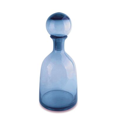 Vase bouteille bleu mm D14,5 H33,5cm