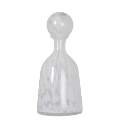 Vase Bouteille léopard blanc mm D14,5 H33,5cm