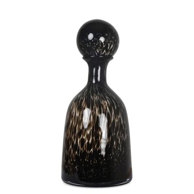 Vase Bouteille léopard noir mm D14,5 H33,5cm