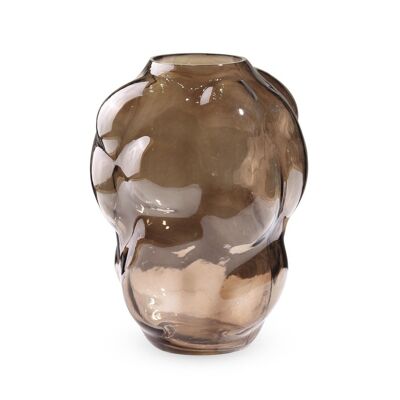Vase Bubble pm marron D15 H19,7cm