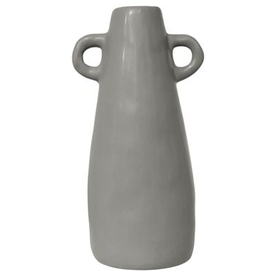 Vase ceramic Amphore stone taupe L10,6 P8,8 H20,7cm