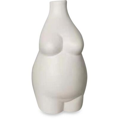 Vase ceramic Body blanc D9,9 H9,2cm
