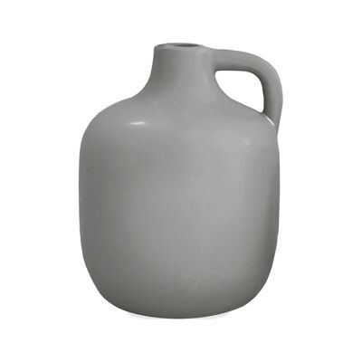 Vase ceramic Cruche stone taupe D12 H15cm