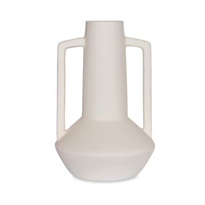 Vase ceramic Ligne blanc texturé D16,7 H25,5cm