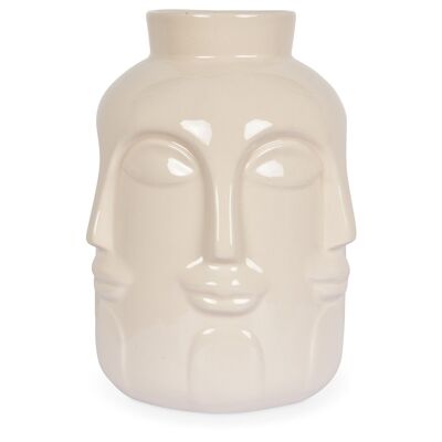 Vase ceramic Monsieur blanc cassé D14,2 H18,7cm