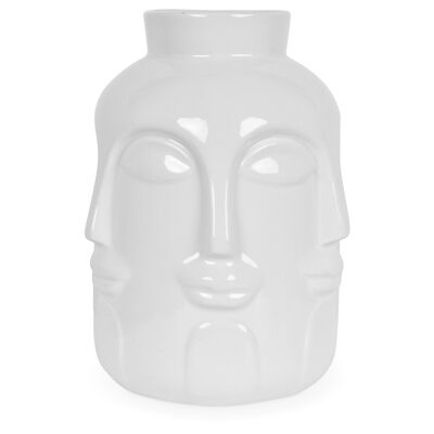 Vase ceramic Monsieur blanc D14,2 H18,7cm