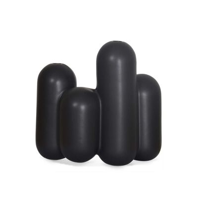 Vase ceramic Multi noir L16,5 P8,5 H15,5cm