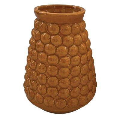 Vase ceramic Point curcuma D10 H13cm