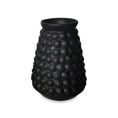 Vase ceramic Point noir D10 H13cm