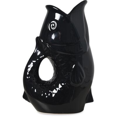 Vase ceramic Poisson gm noir L16,5 P11 H25,3cm