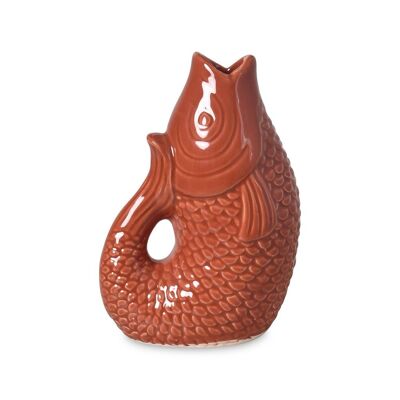 Vase ceramic Poisson pm terracotta L8,2 P5 H12cm