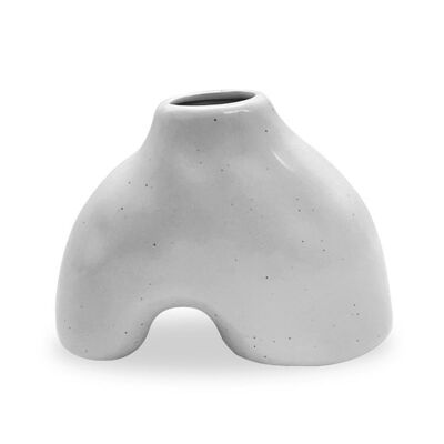 Vase ceramic Spirituel moucheté L21 P8 H15cm