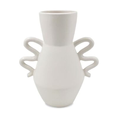 Vase ceramic Wave blanc L19,3 P15,4 H28cm
