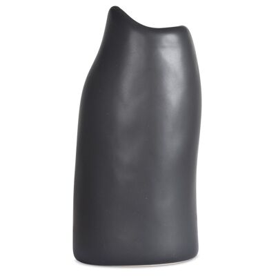 Vase ceramic Volta noir L12 P9,5 H22,5cm
