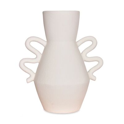 Vase ceramic Wave blanc texturé L19,3 P15,4 H28cm