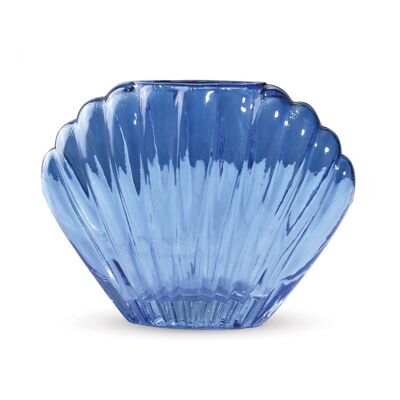 Vase Coki pm bleu L18,5 P7,5 H14,5cm