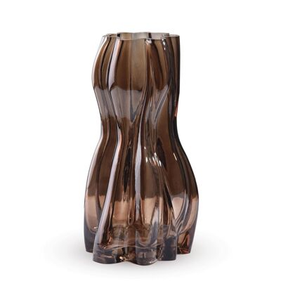 Vase Edgar marron L15,5 P13,5 H28cm