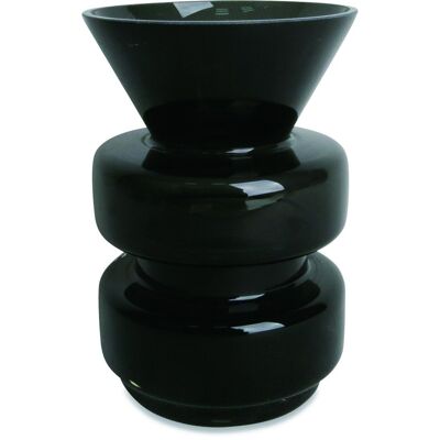 Vase Enton noir D9 H14cm