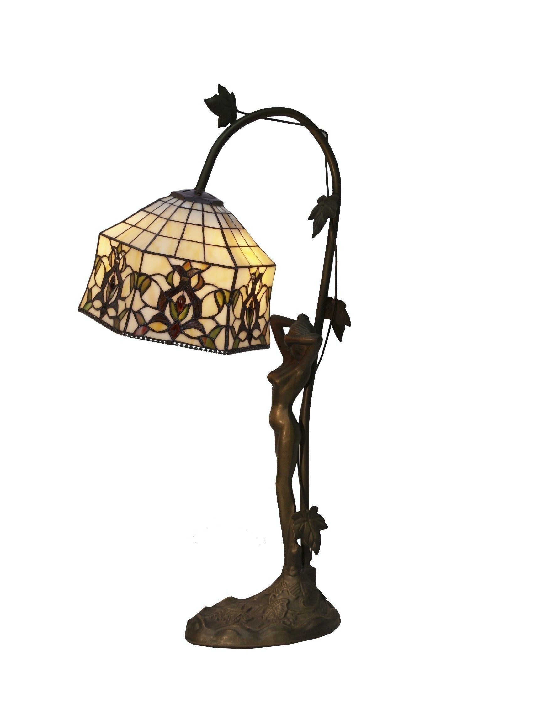 Sobremesa Tiffany base figura Serie Hexa D-20cm luz directa LG242887B