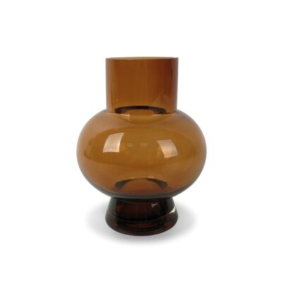 Vase Rond ambre D15 H18cm