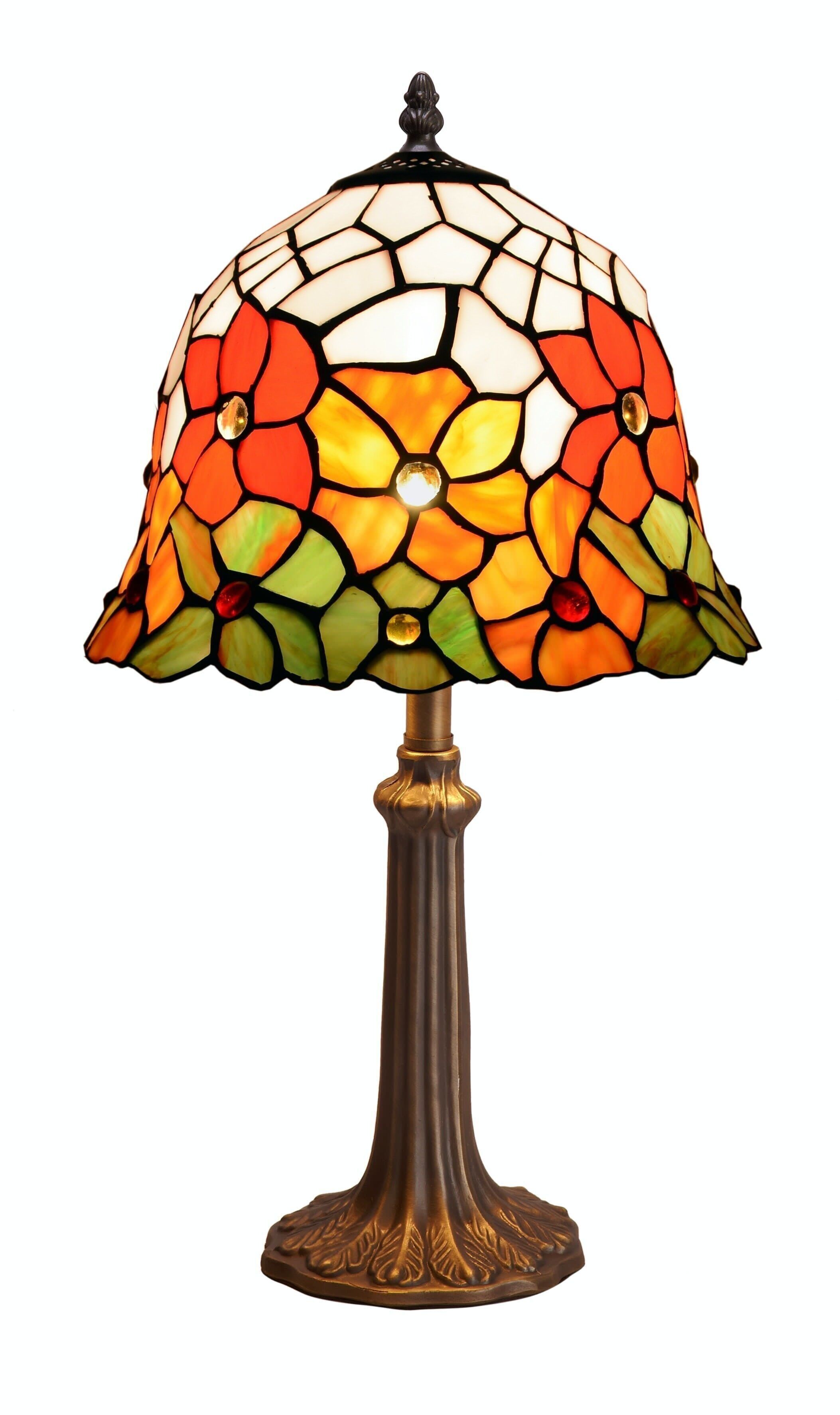 Sobremesa base de foma con pantalla Tiffany diámetro 30cm Serie Bell LG282600P