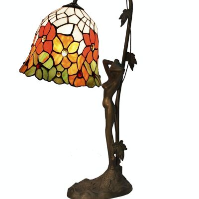 Lampada da tavolo Tiffany base figura Bell Serie D-20cm luce diretta LG282887B