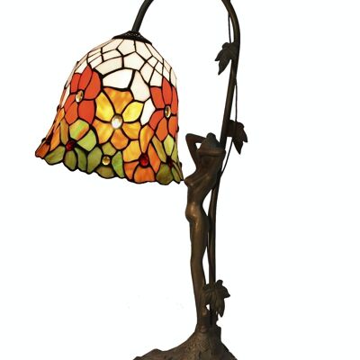 Lampe de table Tiffany base figure Bell Série D-20cm lumière directe LG282887B
