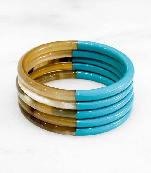 Bracelet coloré en corne véritable - Couleur 7710C